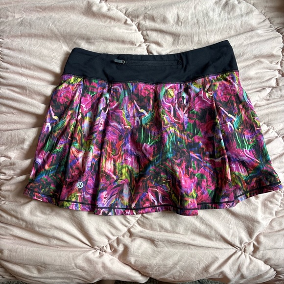 Lululemon Pace Rival Mid Rise Skirt in Hyper Flow Pink Patten - Picture 8 of 11